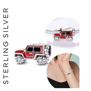🌟 S925 Sterling Silver Jeep Spacer Charm
